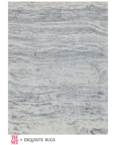 Exquisite Rugs X The Met Travertine Wool-blend Area Rug In Gray