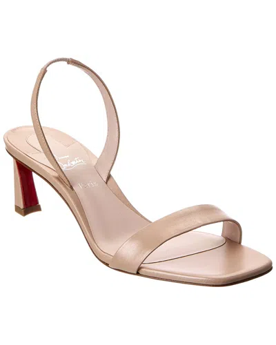 Christian Louboutin Condora Leather Red Sole Slingback Sandals In Pink