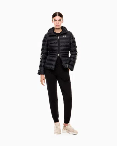 Ea7 Core Lady Nylon Padded Jacket In Black