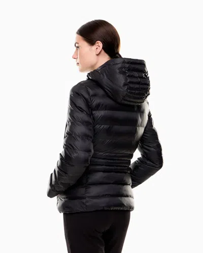 Ea7 Core Lady Nylon Padded Jacket In Black