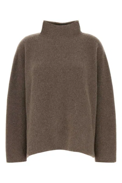Giorgio Armani Mud Cashmere Oversize Sweater In Brown
