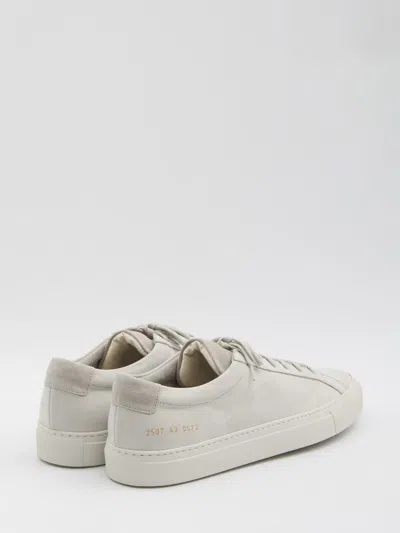Common Projects Achilles Sneakers In Light Grey Nubuck In White