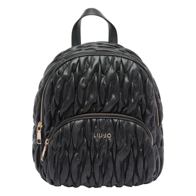 Liu •jo Versatile Medium Backpack Zipped Pocket In Black