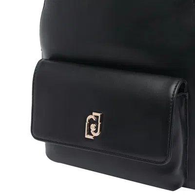 Liu •jo Versatile Backpack Featuring Multiple Pockets In Black