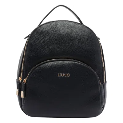 Liu •jo Versatile Backpack Featuring Adjustable Straps In Black