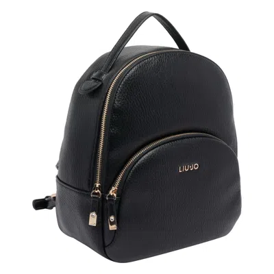 Liu •jo Versatile Backpack Featuring Adjustable Straps In Black