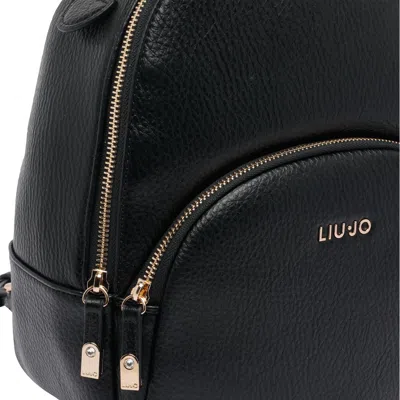 Liu •jo Versatile Backpack Featuring Adjustable Straps In Black