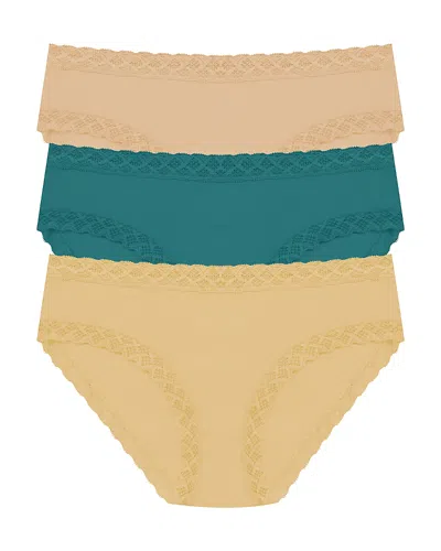 Natori Bliss Girl Briefs, Set Of 3 In Neutral