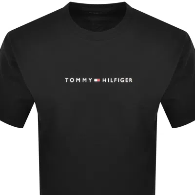 Tommy Hilfiger Logo T Shirt Black In Black