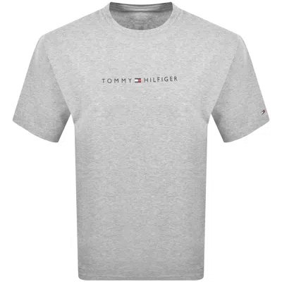 Tommy Hilfiger Logo T Shirt Grey In Gray