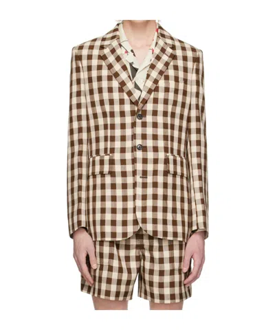 Bode Gilbert Check Blazer In Multi