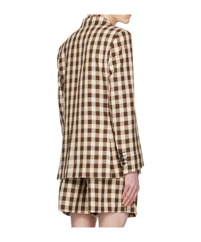 Bode Gilbert Check Blazer In Multi