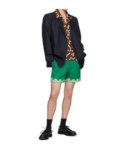 Bode Navy Double-breasted Blazer In Blue