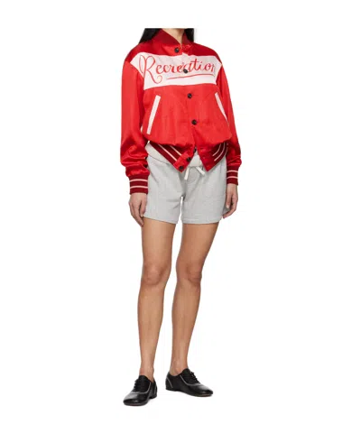 Bode Postcard Rally Jacket In Red
