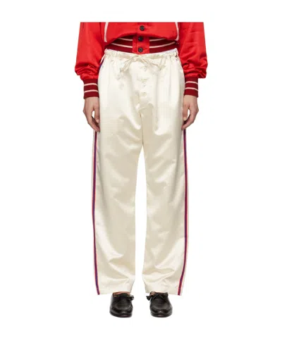 Bode Redtail Pajama Pants In White