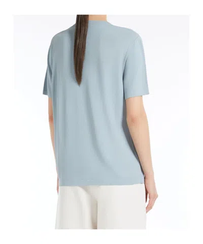 Max Mara Short-sleeved Pullover In Blue