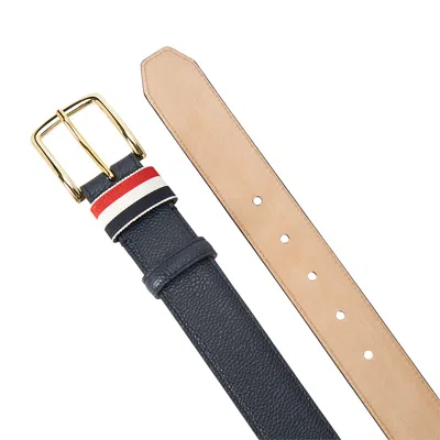 Thom Browne Pebble Grain Striped Loop In Blue