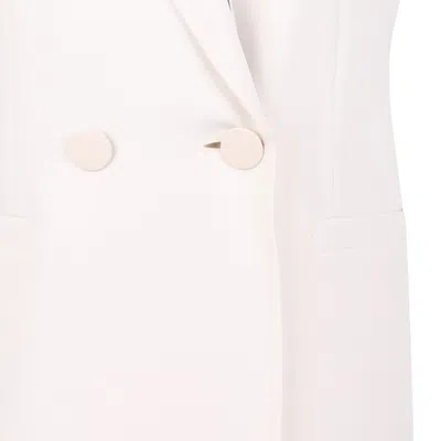 Max Mara Studio Zena Double Breasted Sleeveless Gilet In Metallic