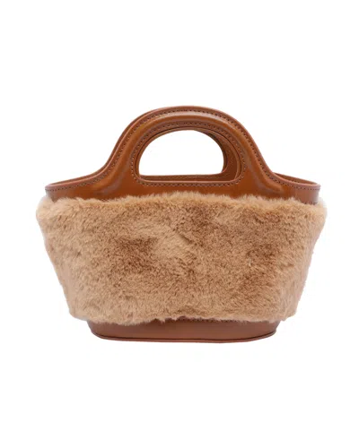 Marni Tropicalia Handbag Detachable Strap In Brown