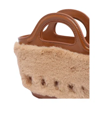 Marni Tropicalia Handbag Detachable Strap In Brown