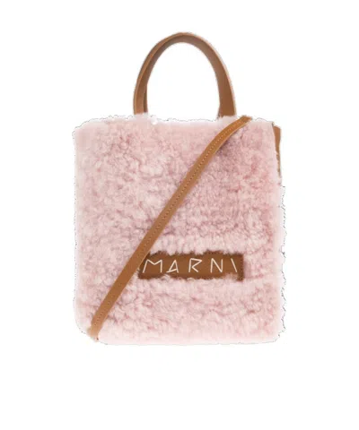 Marni Luxurious Handbag Featuring Removable Strap In Pink