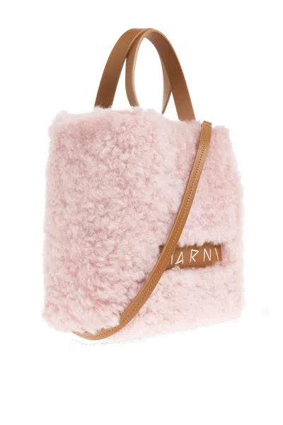 Marni Luxurious Handbag Featuring Removable Strap In Pink