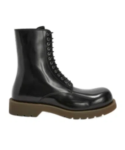 Jil Sander Ankle Boots With Chunky Sole And Pull Tab In Black
