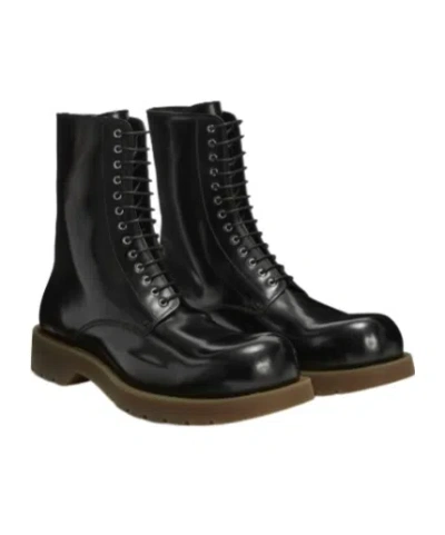 Jil Sander Ankle Boots With Chunky Sole And Pull Tab In Black