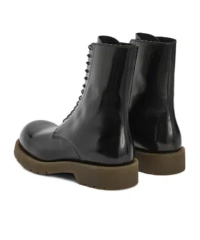 Jil Sander Ankle Boots With Chunky Sole And Pull Tab In Black