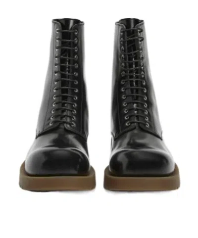 Jil Sander Ankle Boots With Chunky Sole And Pull Tab In Black