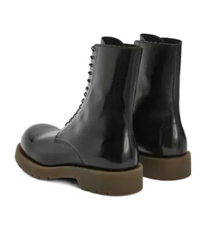 Jil Sander Ankle Boots With Chunky Sole And Pull Tab In Black