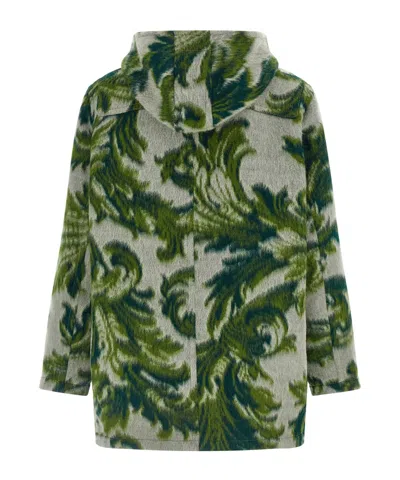 Etro Hooded Jacquard Wool-blend Jacket In Multi