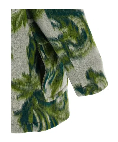 Etro Hooded Jacquard Wool-blend Jacket In Multi