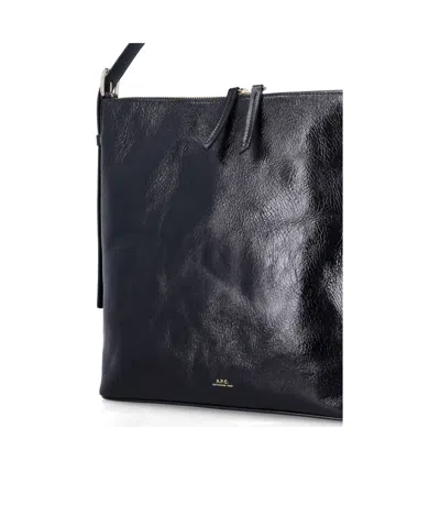 Apc Vera Maxi Shoulder Bag With Adjustable Strap In Black