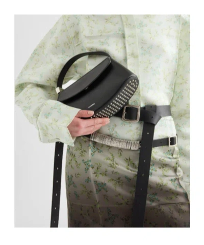 Jil Sander Small Crossbody Bag Adjustable Strap In Black
