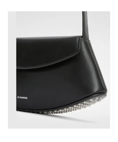 Jil Sander Small Crossbody Bag Adjustable Strap In Black