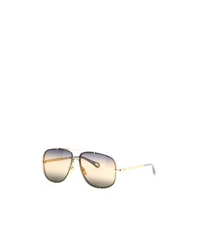 Chloé Square Frame Sunglasses Gradient Lenses In Multi