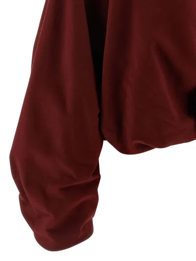 Dries Van Noten High Neck Oversized Sweatshirt With Long Sleeves In Red