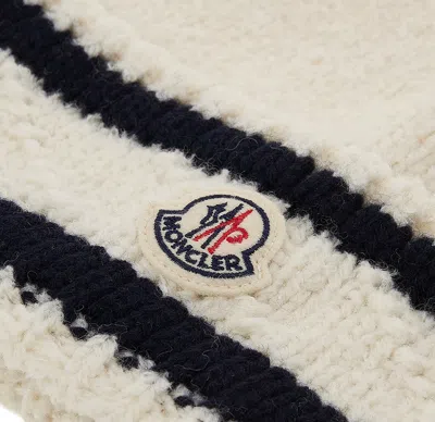 Moncler Cuffed Wool Hat In Neutral