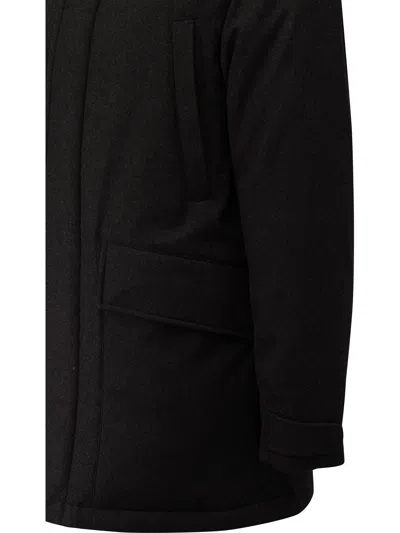 Zegna Jacket With Zip Closure In Black