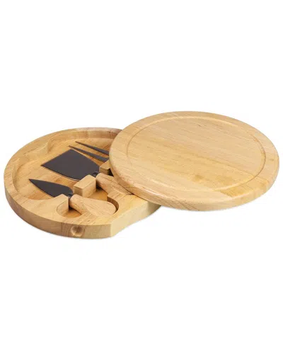 Toscana Brie Cheese Cutting Board & Tools Set In Brown