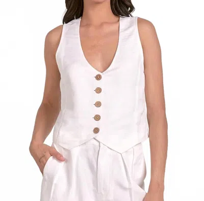 Elan Halter Vest Top In White In White