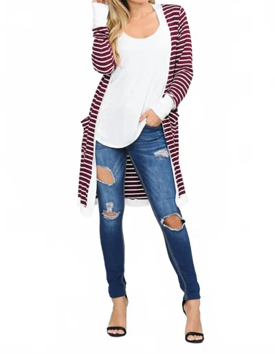 Susi Stripe Midi Open Cardigan In Multicolor In Multi