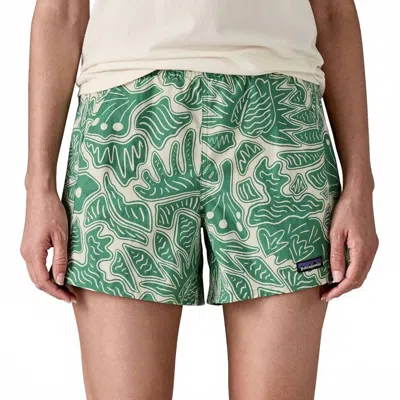 Patagonia Baggies Shorts 5 Inch In Bees And Flowers: Heartleaf Green In Multi