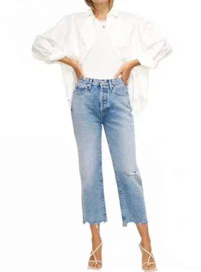 Pistola Cassie Super High Rise Crop Jeans In University In Blue