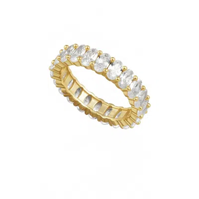 Sahira Jewelry Design Women's Oval Eternity Band Ring In Gold In Gold