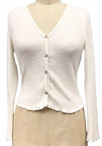Paparazzi Poor Boy Crop Cardigan In White In White