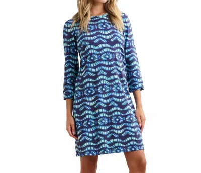 Hatley Lily Flare Dress In Shibori Waves In Multi