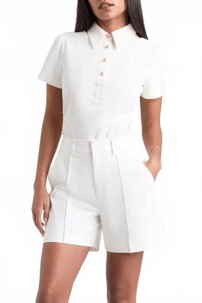 Cinq À Sept Kallen Short In Ivory In White