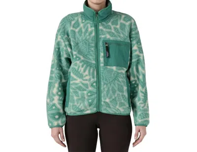 Patagonia Synchilla Fleece Jacket In Bees And Flowers: Heartleaf Green In Green